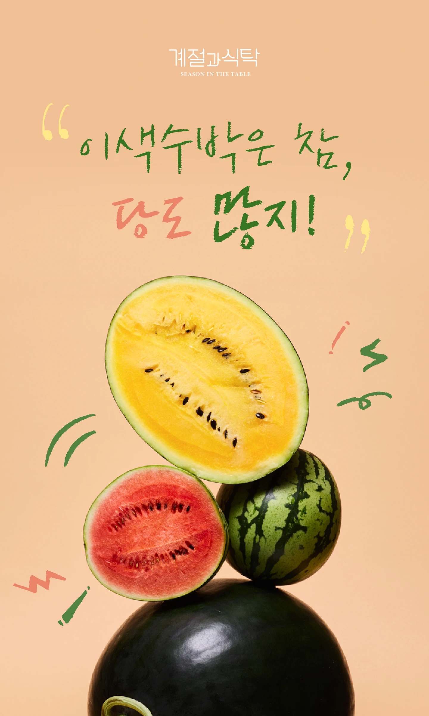 계절과 식탁 - 이색수박은 참, 당도 많지!