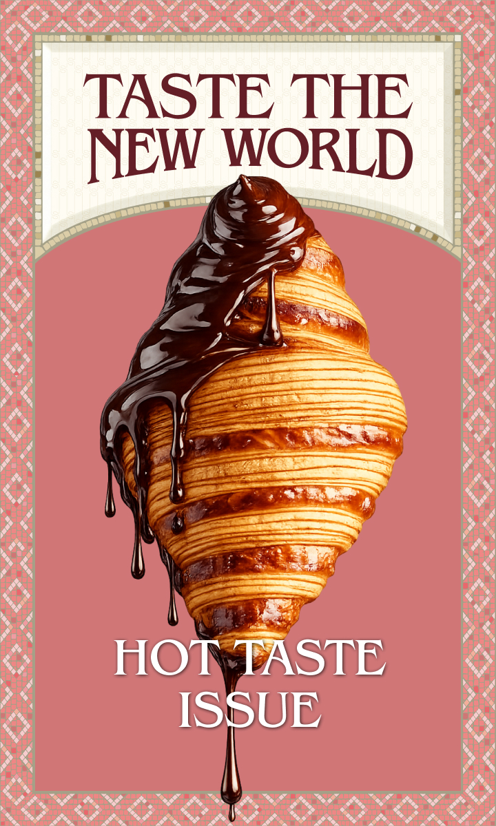 TASTE THE NEW WORLD, HOT TASTE ISSUE.